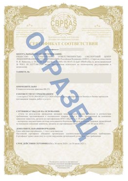 Образец Сертификат СТО 01.064.00220722.2-2020 Гай Сертификат СТО 01.064.00220722.2-2020 